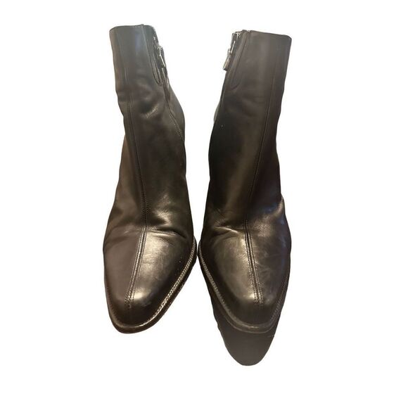 Donald J Pliner Leather Buckle Detail Heeled Booties - Picture 12 of 15